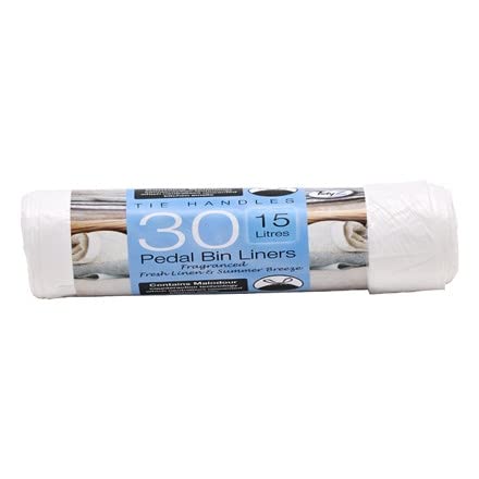 Tidyz 30 x Scented Bin Liners with Tie Handles (15 Litre)