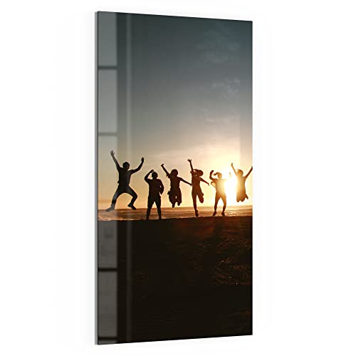 DEQORI Quadro in vetro personalizzato | immagine propria su vetro acrilico | verticale un pezzo 50 x 100 cm | Foto regalo | Murale per soggiorno, camera da letto, corridoio e cucina | Decorazione da
