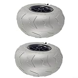 2 uds PVC Beach Trolley Ruedas 205x115x20mm Estilo Globo Neumáticos para Kayak y Camping Carro Reemplazo Uso