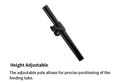 Table IV Pole, Telescopic Desktop IV Stand with 4 Bag Holders, Portable Frosted Pipe Extension Infusion Pole with Storage Hook for Home Hospital Clinic Use