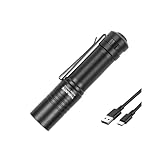ThruNite Archer Pro V2 Small Pocket Flashlight Max 187 Meters EDC Handheld Mini Flashlights USB-C Rechargeable Penlight, Black Neutral White