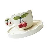 Adorable tasse de consommation d'alcool: merveilleuse fabrication le motif et les détails de cerise exquis, qui est et, tasse de café décoratif