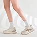 somiliss Sneakers for Women Genuine Leather Suede Patchwork Casual Lace Up Non-Slip Walking Tennis Running Shoes Fashion Sneakers Beige
