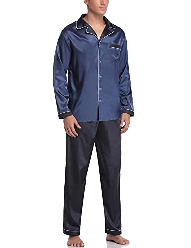 Nieery Pigiama Uomo Satin, Pigiama Uomo Seta