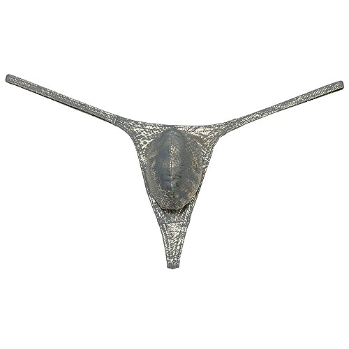 Men's Shiny Metallic G-string Thong Underwear Male Contour Pouch Bikini Tangas Underpants Soft & Stretchy Swim T-back4