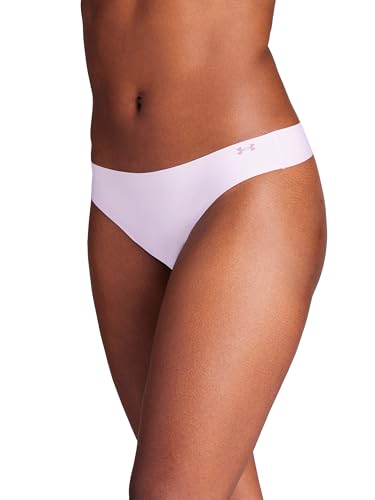Image of Under Armour Women's 3-pack Pure Stretch No Show Thong Underwear, All-day Comfort & Ultra-soft Fit