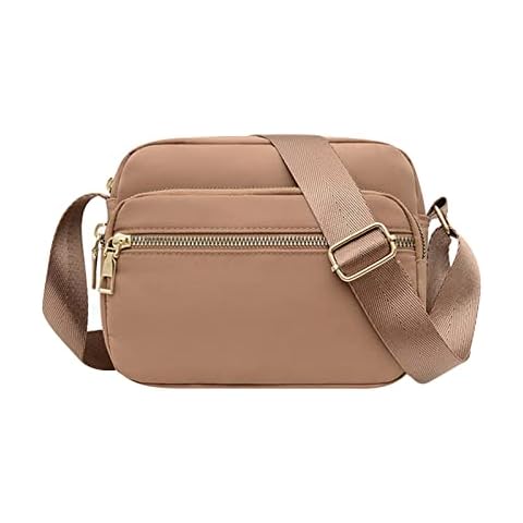 XUDREZ Women'S Cross-Body Bags Girls Shoulder Bag Small Ladies Handbag With Adjustable Shoulder Strap Zipper Closure For Everyday Use-Khaki Cover
