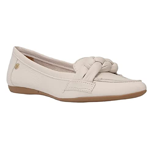 Sapatilha Fem Bottero Bico Fino Couro Off White 331607 Tamanho:34;Cor:Branco
