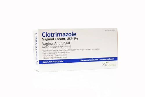 H2 pharma Clotrimazole Cream USP 1% 1.59 oz Tube with 1 Reusable Applicator 7-Day Treatment