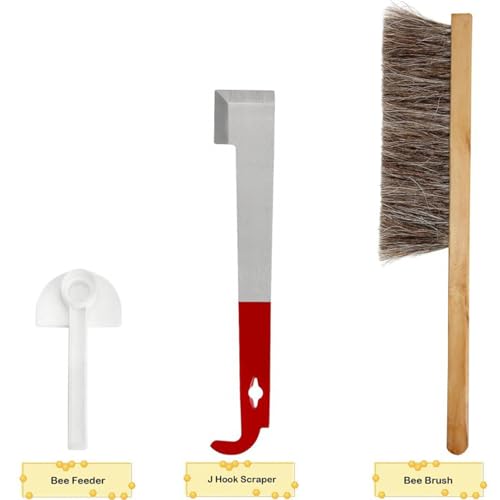 ERMWALR Beekeeper Accessories, Beekeeping Accessories, 12 Pieces Beekeeping Starter Set, J Hook, Frame Handle, Beekeeping Tools and Accessories, for Beekeeping Accessories, Starter Set - Image 2
