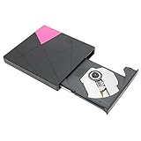 Externes CD/DVD Laufwerk, DVD Player mit Schlankem Design, 5 Gbit/S High Speed USB 3.0, Plug And Play, Unterstützung für SDRA, DVDR, CDA, VCD, SVCD, Osmo, Tragbarer CD/DVD Brenner für Laptop, PC