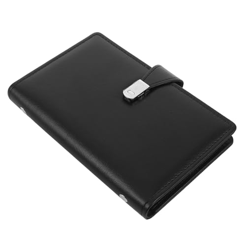 Tarjetero organizador MAGICLULU negro de cuero PU para 150 tarjetas de visita de oficina 2