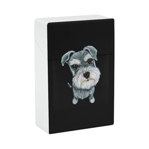 シュナウザー 可愛い 犬 タバコカバー 20本収納 シガレットケース 煙草ケース 煙草入れ 煙草箱 喫煙具 タバコ 保護カバー タバコ箱 シガレットケ たばこケース 携帯に便利