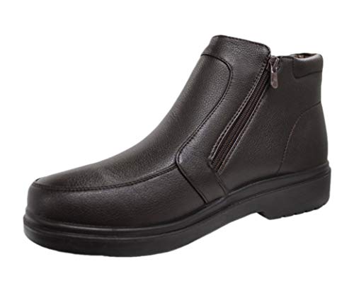 Bottes d winter Chelsea pour hommes Evoga isolation thermique totale en fourrure marron taille 43
