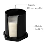CAFEMASY Coffee Filter Holder for Aeropress-Filters - Pack of 350 Count Replacement Paper Filters with 1pc Black Coffee Filter Holder for Aeropress Maker Espresso Coffee Maker - Image 3