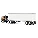 First Gear DCP 1/64 Black Peterbilt 352 COE 86in Sleeper Cab with White 40ft Vintage ThermoKing Reefer Trailer 60-2156