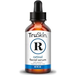 TruSkin Retinol Serum for Face – Gentle Anti-Aging Serum with Retinol, Hyaluronic Acid, Cica & Vitamin E for a More Youthful Feel – Skin Care Made to Improve Look of Fine Lines, Wrinkles, 2 fl oz