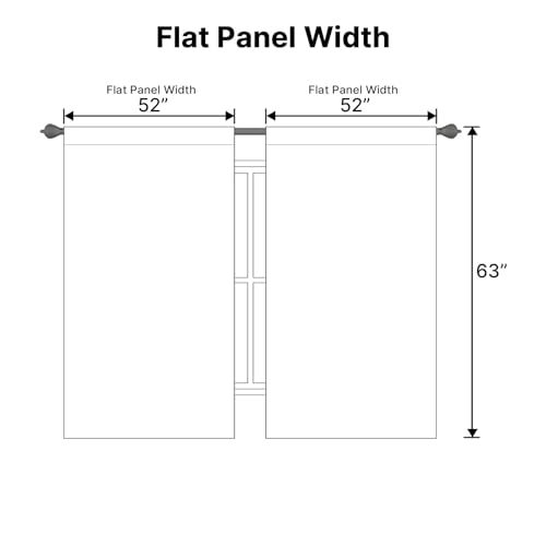 Image of H.VERSAILTEX White Curtains Thermal Insulated Window Treatment Panels Room Darkening Privacy Assured Drapes for Living Room Back Tab /Rod Pocket Bedroom Draperies, 52 x 63 Inch, 2 Panels