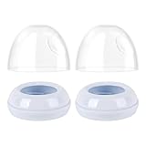 2-Pack Baby Bottle Rings and Caps for Philips Avent Natural Bottles, Baby Bottle Lids & Baby Bottle Replacement Screw Ring Collars, Baby Bottle Nipple Rings for Avent Natural Plastic and Glass Bottles