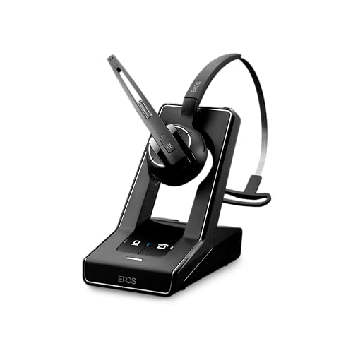 Image of Sennheiser SD Office ML (506009) - Single-Sided DECT Wireless Headset for Desk Phone and Skype for Business Connection, Noise-Cancelling Microphone, Multiple Wearing Styles (Black)