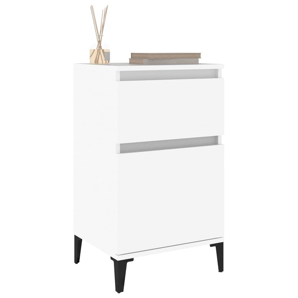 Zeitloser Nachttisch aus Holzwerkstoff mit Stauraum und Wandhalterung – Elegantes Design für Schlafzimmer und Wohnraum, Feuchtigkeitsbeständig & Stabile Aufbewahrung
