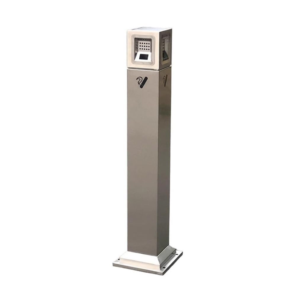 OWOHYG Ashtray Trash Can Public Smoking Area Can Be Fixed Ash Pillar, Stainless Steel Multiple Smoke Vent Cigarette Butt Column Outdoor Ashtrays For Cigarettes.