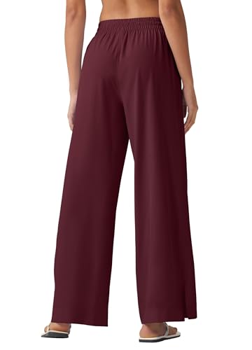 Willit Women's Wide Leg Pants Swim Beach Pants UPF 50+ Lightweight Travel Quick Dry Sun Protective 29" 31"