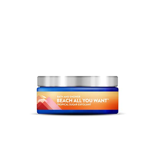 Little Moon Essentials Tropical Bath & Shower Sugar Exfoliant, Beach All You Want, 2 oz.