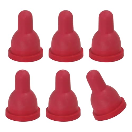 6Pcs Goat Nipple Soft Rubber Sheep Lamb Milk Nipples Soft Rubber Pacifier ?for Lamb Feeding Small Animal Feeding Supplies (red, Nipple)