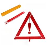 hiwhale 1 Set Triangolo Pieghevole Ripartizione di Emergenza Segnale di Arresto Stradale Riflettente Segnale di Avvertimento per Auto Treppiede per Van Bus Accessori