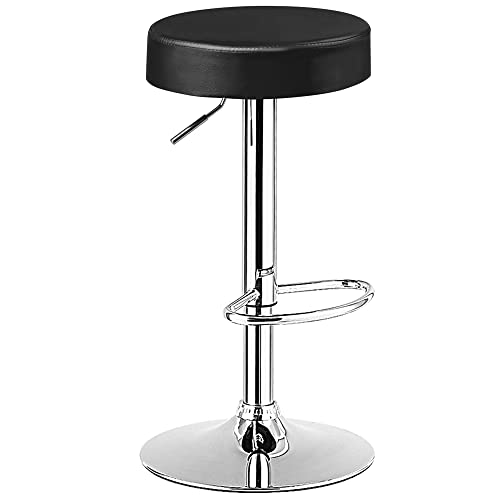 Image of CSS Furniture Bar Stool -Essilor PU 360?Height 24 to 32 inches Adjustable Kitchen /Office /Bar /Shop /Restaurant Stool (Black)
