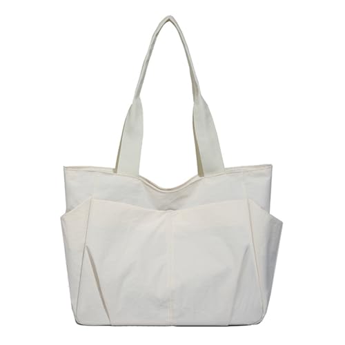 Bolso Tote de Nylon para Mujer con Cierre y Correa de Hombro miniatura 1