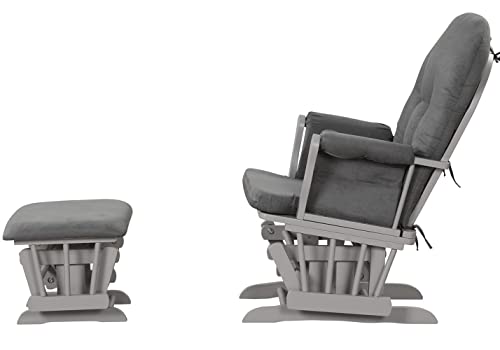 Image of Angel Line Grayson Glider and Ottoman, Gray w /Dark Gray Cushion