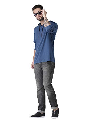 Image of Kalt Men's Cotton Blend Hooded Neck, Zipper and Round Neck Hoodie