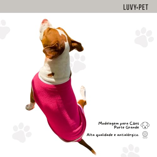 LUVY PET, Roupa Pet Cães Porte Grande Rosa Pink Tamanho:G6-41 a 46 kg