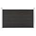 vidaXL Gartenzaun Sichtschutzzaun Windschutzzaun Lamellenzaun Windschutz Sichtschutz Zaun Element Garten Terrasse WPC 180x105cm Grau