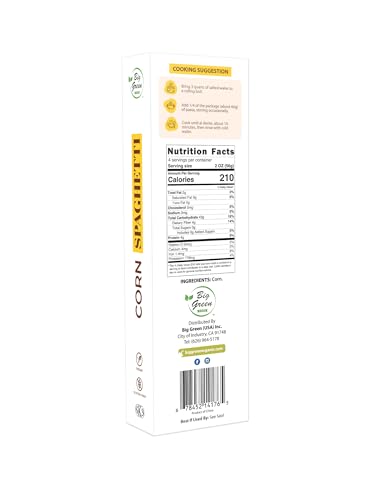 Big Green Food - Corn Spaghetti, Premium Gluten-Free Penne Pasta, Wheat Free, Vegan Friendly (6 Boxes) image 4