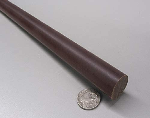 Miniatura 6 de Micarta XX - Varilla redonda fenólica de papel de 7/8 pulgadas de diámetro x 48 pulgadas de largo