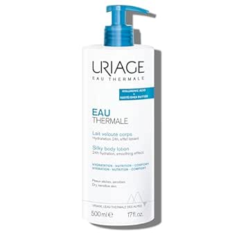Uriage Silky Body Lotion - 24 Hydratation With Smoothing For Dry &amp; Sensitive Skin - With Shea Butter &amp; Hyaluronic Acid - Fast-Absorbing Creamy Velvet Lotion - 500ml
