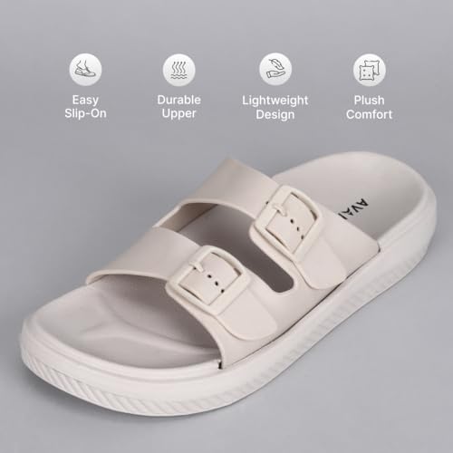 Image of AVANT Men's Brisk Sliders for Men | Comfortable, Lightweight & Durable | Casual Outdoor Slides | Slip-On Daily Wear
