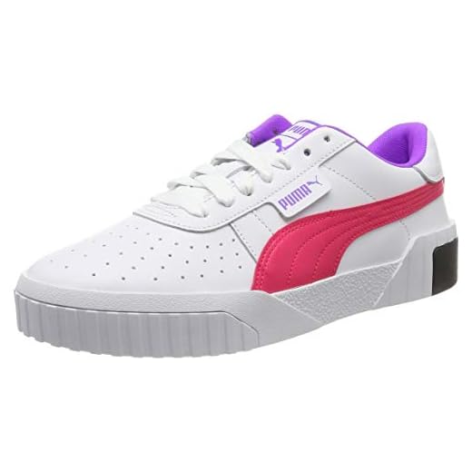 PUMA Cali Chase Wn's, Zapatillas Deportivas para Mujer, White-Nrgy Rose, 41 EU