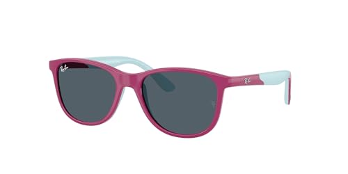 Ray-Ban RJ9077S Disney Collection Sunglasses, Fuchsia With Rubber Azzure/Dark Green, 49 mm