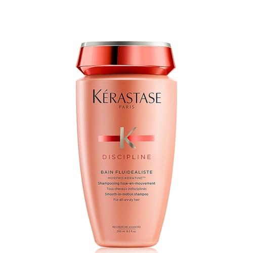Kérastase Discipline, Champú Disciplinante, Control y Movimiento, Para Pelo Encrespado e Indisciplinado, Bain Fluidéaliste, 250 ml