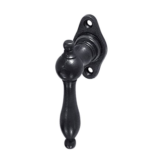 Preisvergleich Produktbild Fenstergriff antik im Biedermeier-Sil aus Gusseisen, Modell Regensburg - handgefertigt nach historischem Vorbild