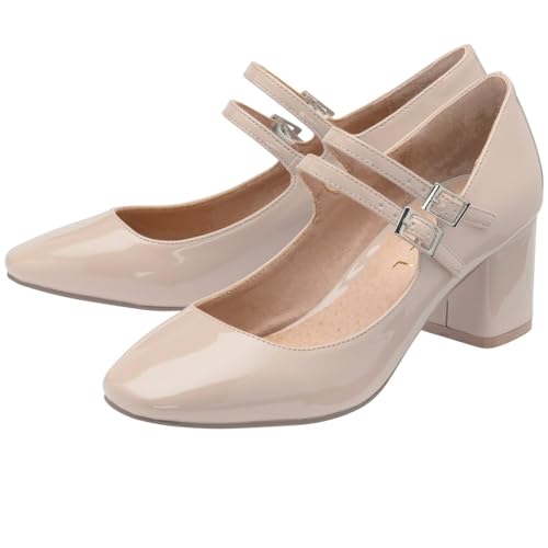 Gola Ravel Women's Howth Mary Jane Shoes Nude Patent 83
