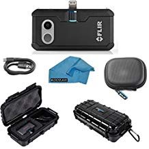 FLIR ONE Pro Thermal Imaging Camera Apple IOS ONLY Bundle With Rugged Waterproof Case and Cleaning Cloth (NOT ANDROID)