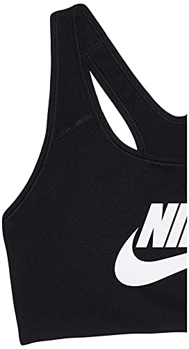 Nike Women's Swoosh Futura Sports Bra (M, Black)3