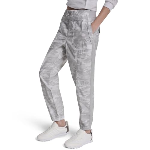 Image of DKNY Women's High Rise Bungee Waist Seamed Jogger with Pockets