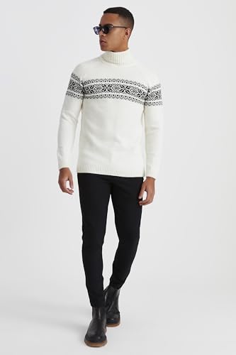 Blue Norwegian Pattern Turtleneck Sweater by Leif Nelson2