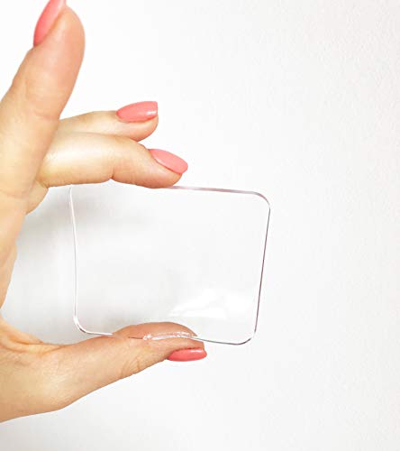 MauSong 10 Super Sticky Plastic Adhesive Pads Clear, Gel Pads Auto Gel Holders, Double Sided Paste, Transparent Pads (Medium,Transparent) - Thumbnail 7